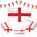 2026 World Cup Supporter Set – Bunting, Thundersticks, Wristband & Keyring – Football Fan Set for World Cup, Parties & Events, USA/Mexico/England
