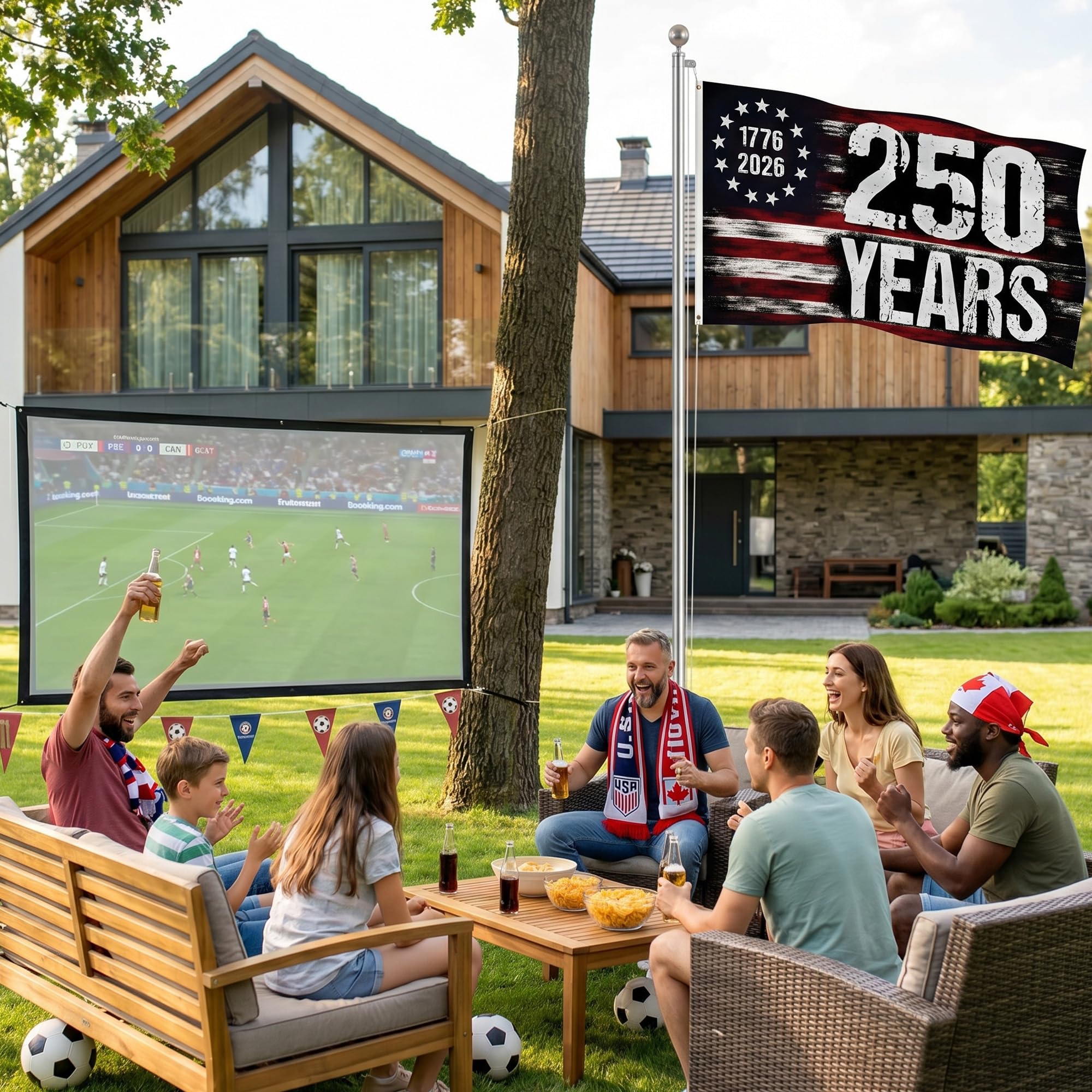 2026 World Cup Welcome Flag 3x5 ft – Double Sided Printed Outdoor Flags with USA, Canada & Mexico Design – Decorative Yard Banner for Soccer Tournament, Lawn, Patio & Sports Fans – Weather Resistant
