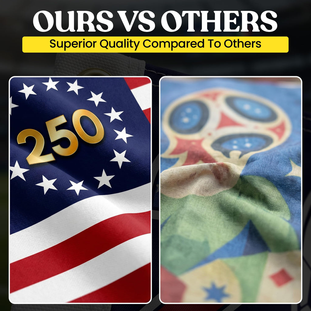 2026 World Cup Welcome Flag 3x5 ft – Double Sided Printed Outdoor Flags with USA, Canada & Mexico Design – Decorative Yard Banner for Soccer Tournament, Lawn, Patio & Sports Fans – Weather Resistant