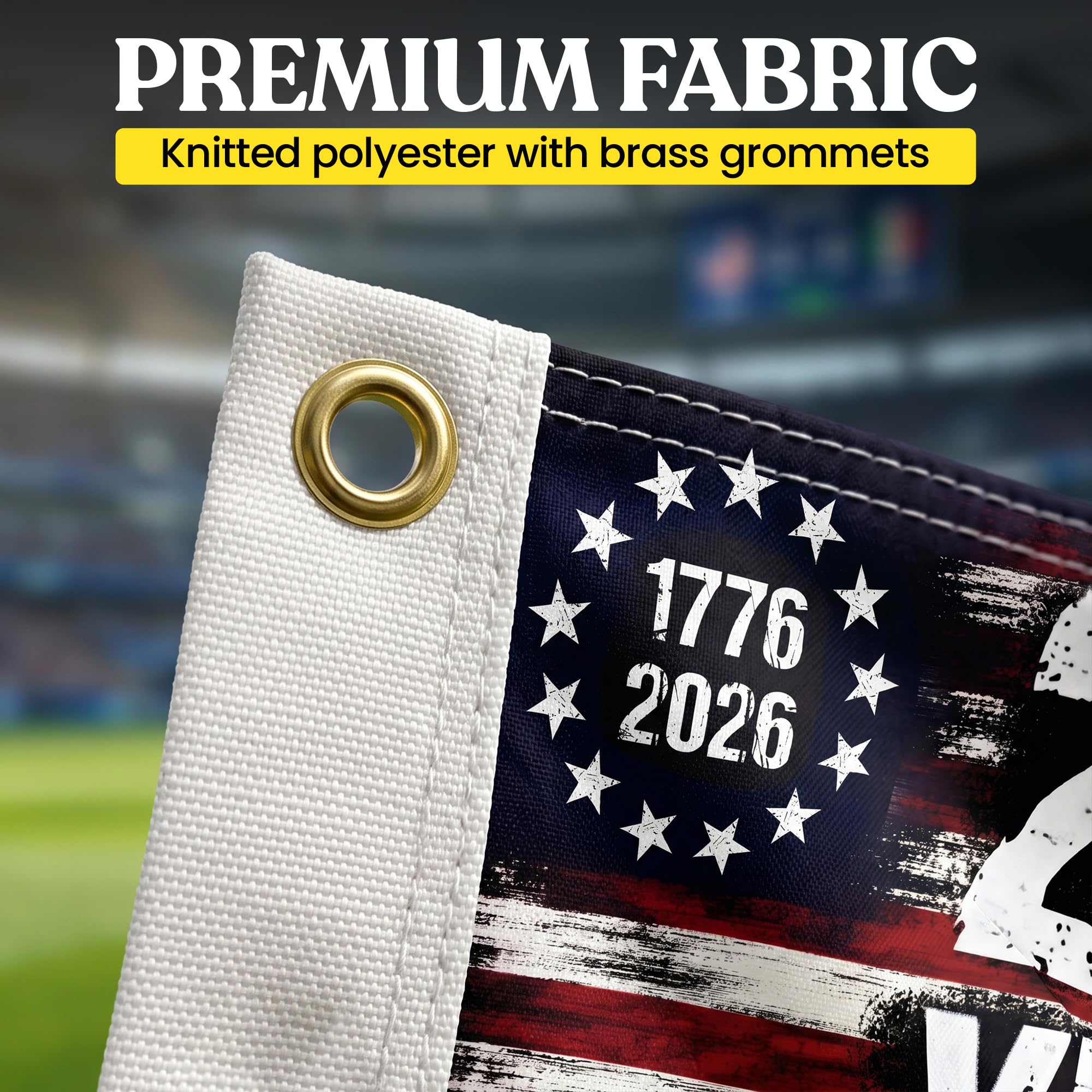2026 World Cup Welcome Flag 3x5 ft – Double Sided Printed Outdoor Flags with USA, Canada & Mexico Design – Decorative Yard Banner for Soccer Tournament, Lawn, Patio & Sports Fans – Weather Resistant