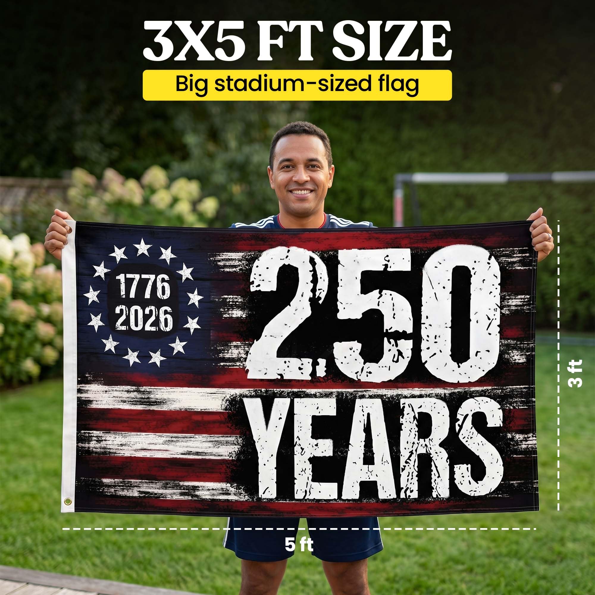 2026 World Cup Welcome Flag 3x5 ft – Double Sided Printed Outdoor Flags with USA, Canada & Mexico Design – Decorative Yard Banner for Soccer Tournament, Lawn, Patio & Sports Fans – Weather Resistant