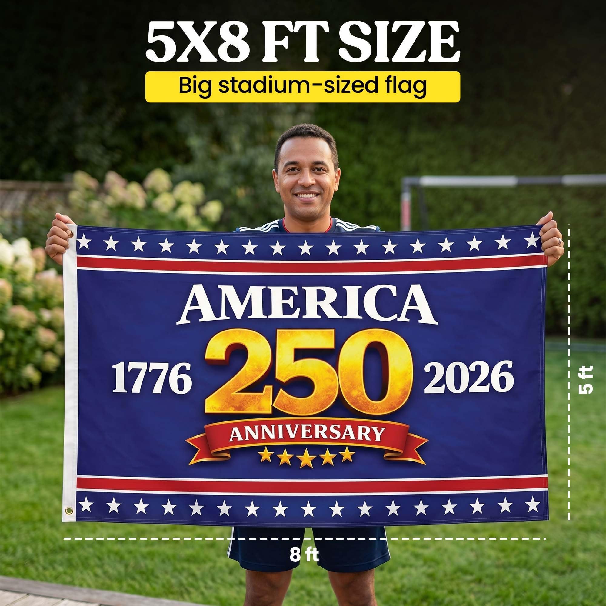 2026 World Cup Welcome Flag 3x5 ft – Double Sided Printed Outdoor Flags with USA, Canada & Mexico Design – Decorative Yard Banner for Soccer Tournament, Lawn, Patio & Sports Fans – Weather Resistant