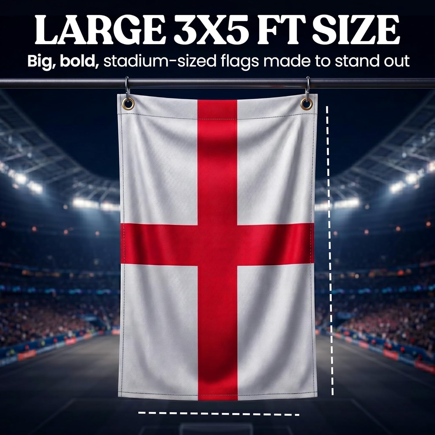 2026 World Cup Football Flags – Complete Set of 48 National Team Flags 90x150cm – Dual-Sided Print, UV Fade Resistant, Brass Grommets – Pub, Bar & Fan Zone - Match Day Decorations