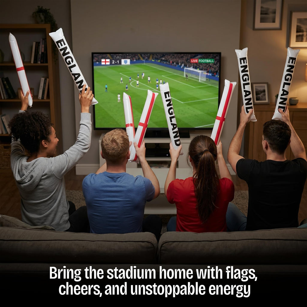 2026 World Cup Supporter Set – Bunting, Thundersticks, Wristband & Keyring – Football Fan Set for World Cup, Parties & Events, USA/Mexico/England