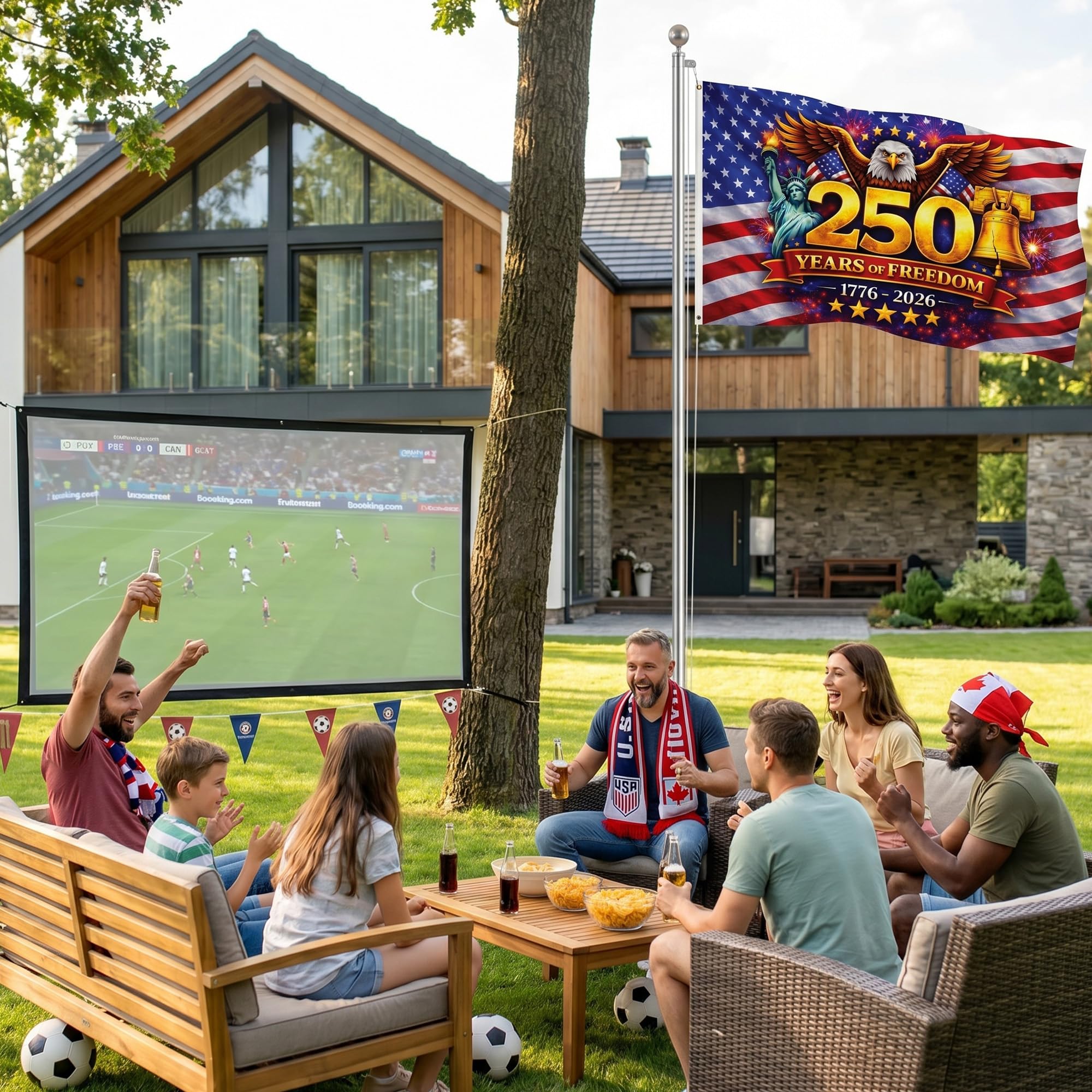 2026 World Cup Welcome Flag 3x5 ft – Double Sided Printed Outdoor Flags with USA, Canada & Mexico Design – Decorative Yard Banner for Soccer Tournament, Lawn, Patio & Sports Fans – Weather Resistant