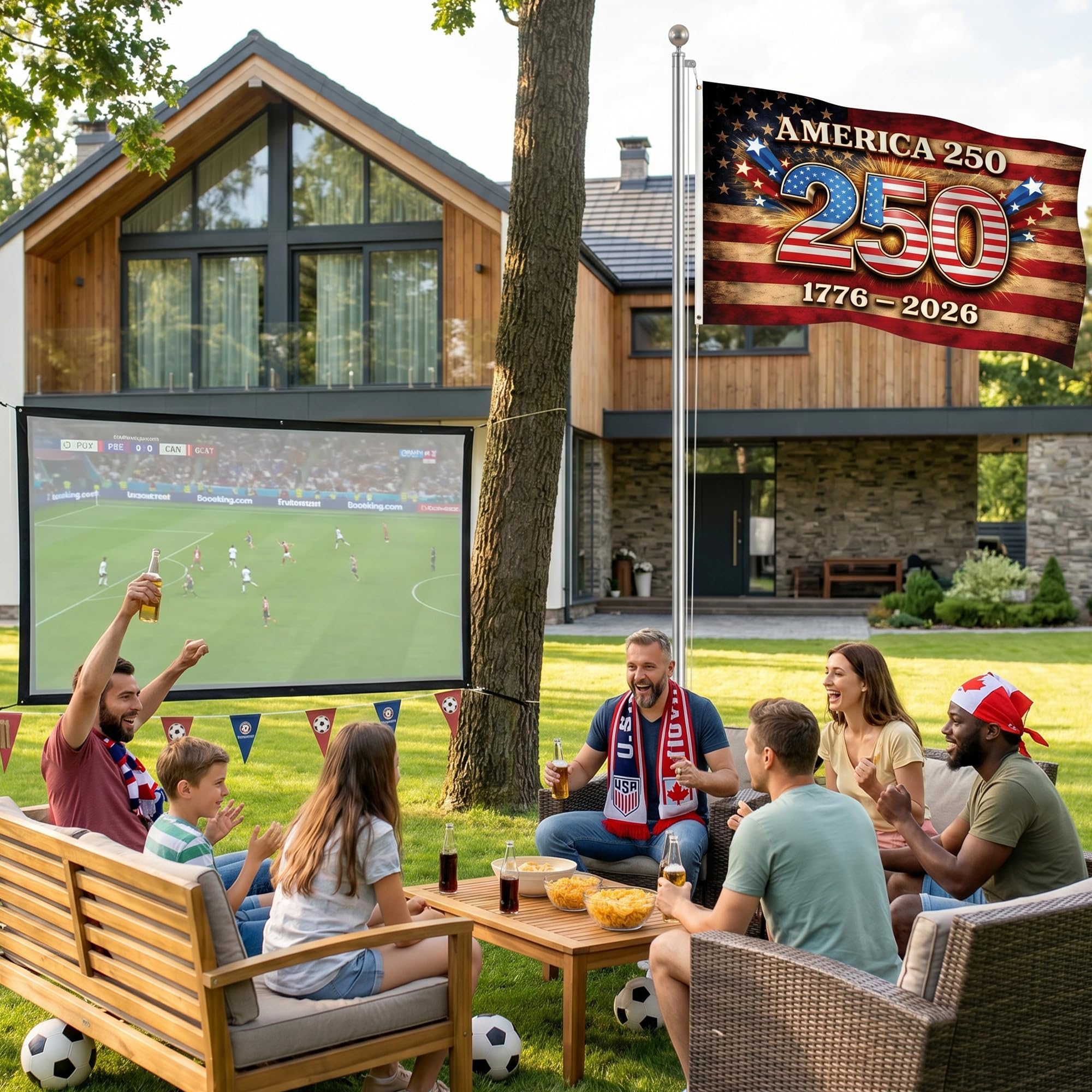 2026 World Cup Welcome Flag 3x5 ft – Double Sided Printed Outdoor Flags with USA, Canada & Mexico Design – Decorative Yard Banner for Soccer Tournament, Lawn, Patio & Sports Fans – Weather Resistant
