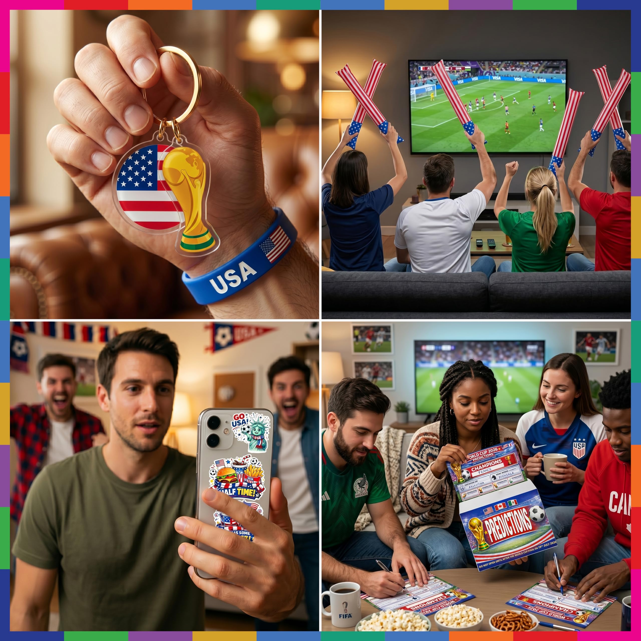 2026 World Cup Wall Chart Ultimate Kit – Large Tournament Bracket Poster + 288 Country Stickers, Action Stickers, Sweepstake Kit, Predictions Cards, Schedule & Accessories – Soccer Fan Party Pack