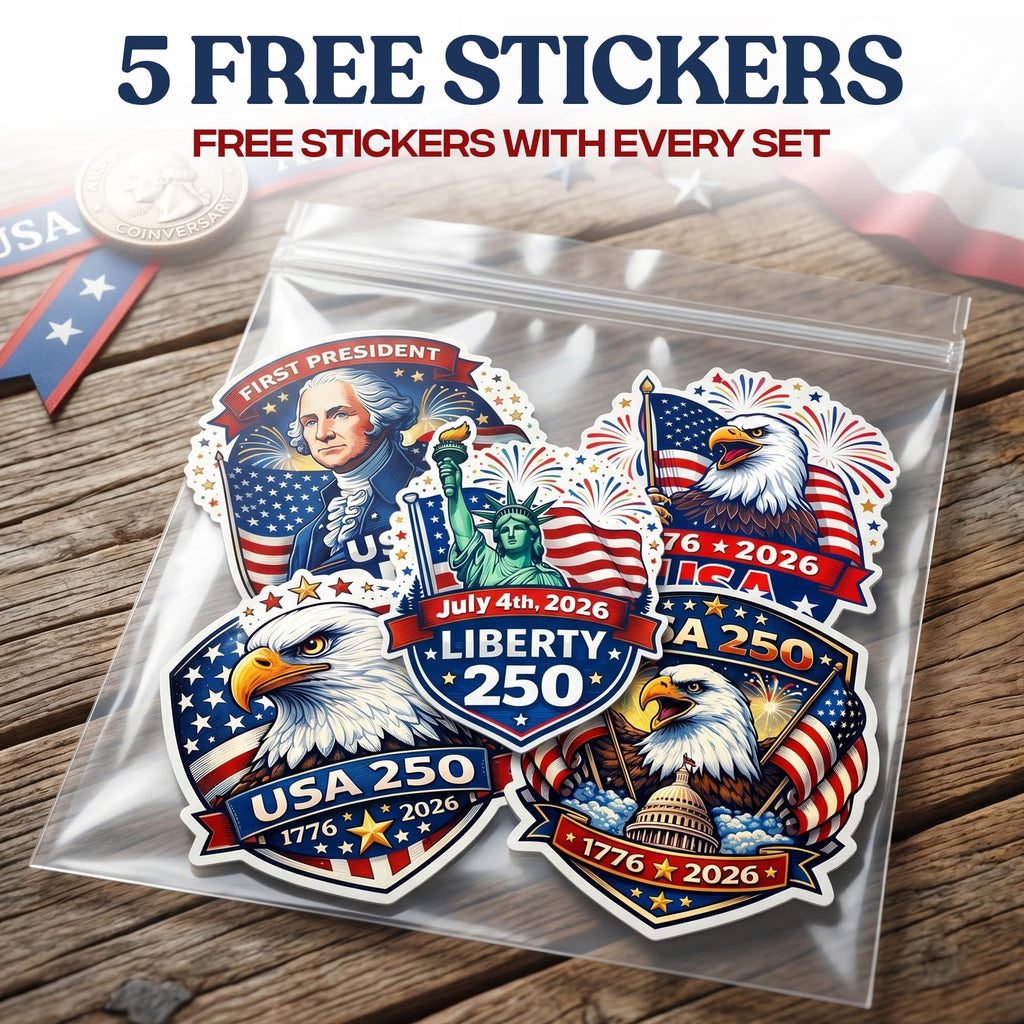 USA 250 Years Porch Banner 14x72 Inch – 2 Patriotic 250th Anniversary Banners For 4th of July Decorations – Red Navy Blue Eagle USA Map Stars - Vertical Hanging Entryway Décor