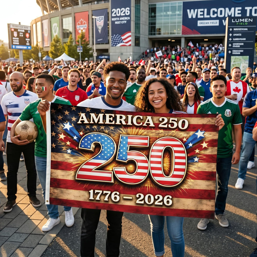 2026 World Cup Welcome Flag 3x5 ft – Double Sided Printed Outdoor Flags with USA, Canada & Mexico Design – Decorative Yard Banner for Soccer Tournament, Lawn, Patio & Sports Fans – Weather Resistant