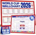 World Cup Wall Chart 2026 | A1 Size 2026 World Cup Football Poster with UK Fixtures, Dates, Kick Off Times, Stadiums & Host Cities | Sweepstake & Prediction Chart